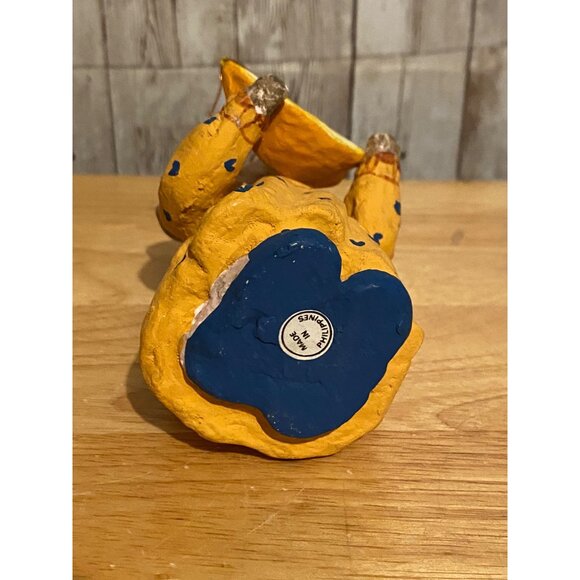 Vintage Paper Mache Handmade Mouse Figurine w/ Lemon Slice Ornament Philippines - Picture 6 of 7